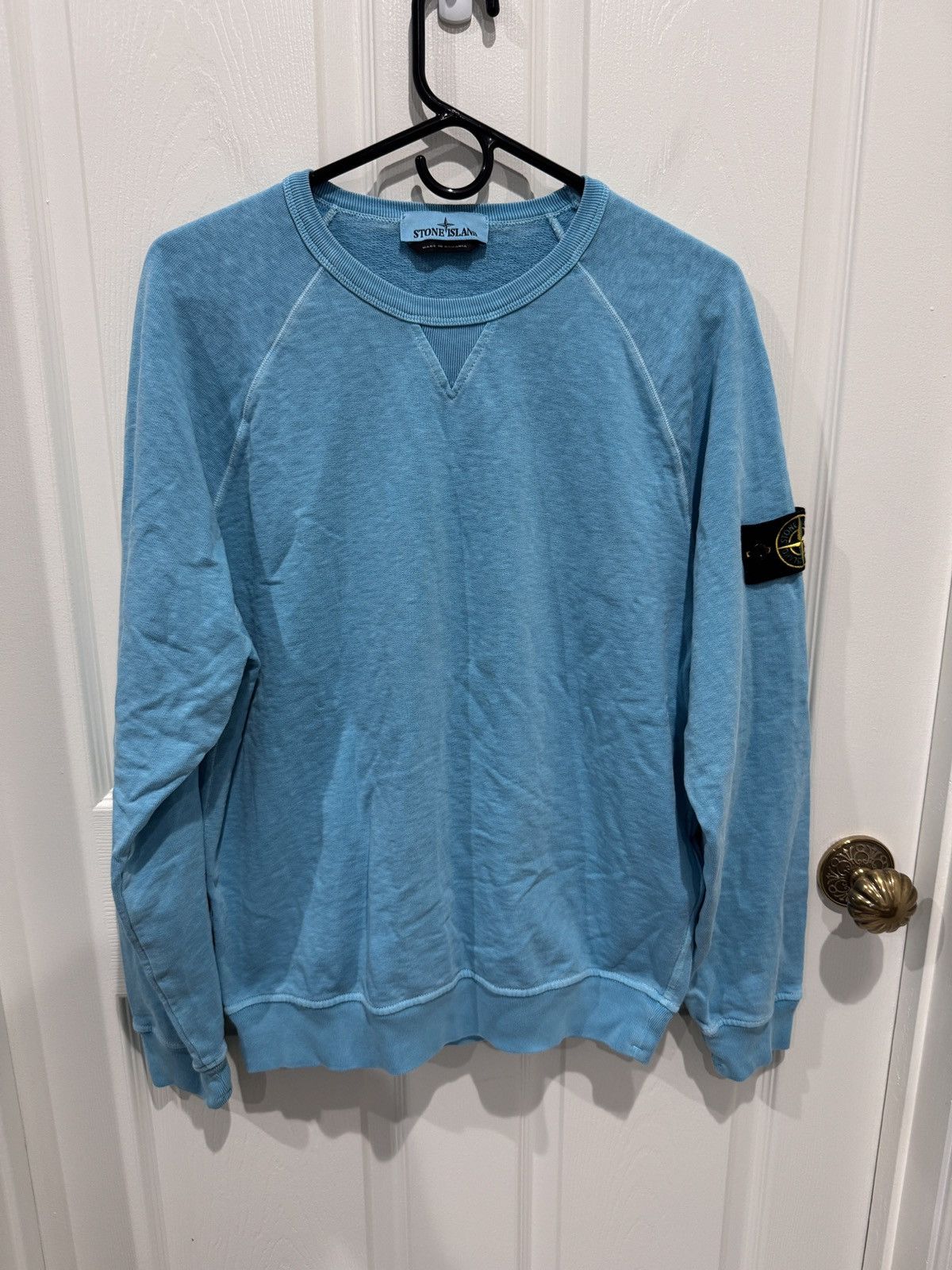 Stone Island Stone Island Garment Dyed Blue Malfile Sweater Sz L fits TTS Size US L / EU 52-54 / 3 - 1 Thumbnail