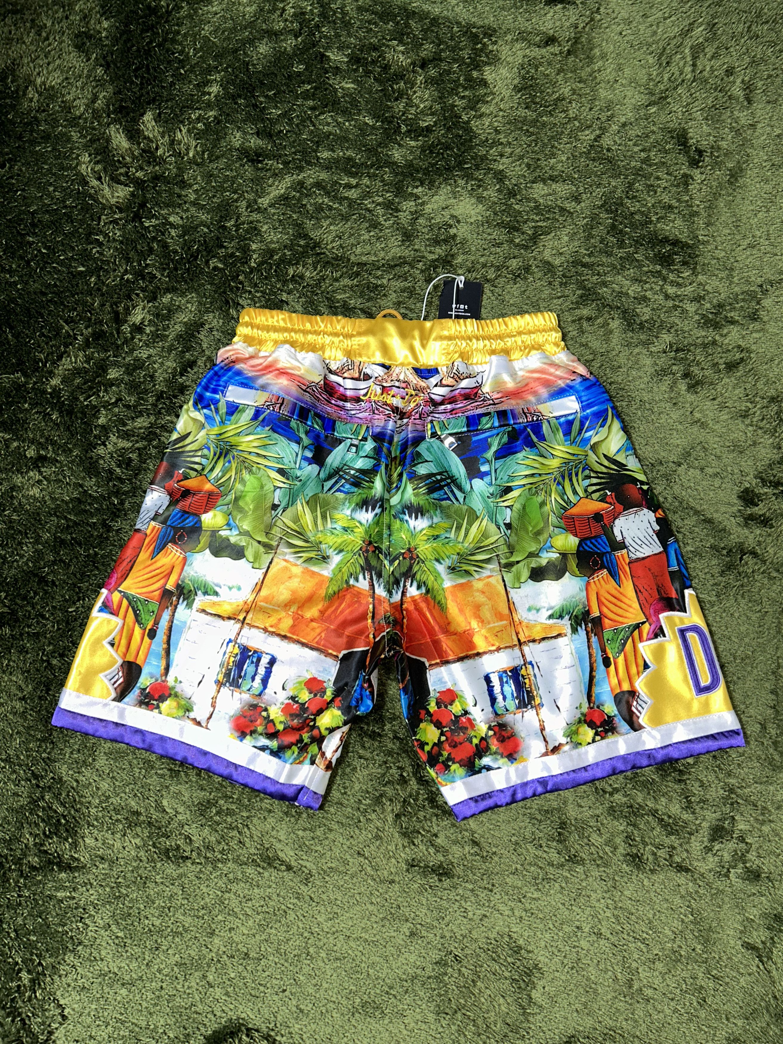Designer × Just Don [S] Just don don c basketball shorts multi yellow Size US 32 / EU 48 - 5 Thumbnail