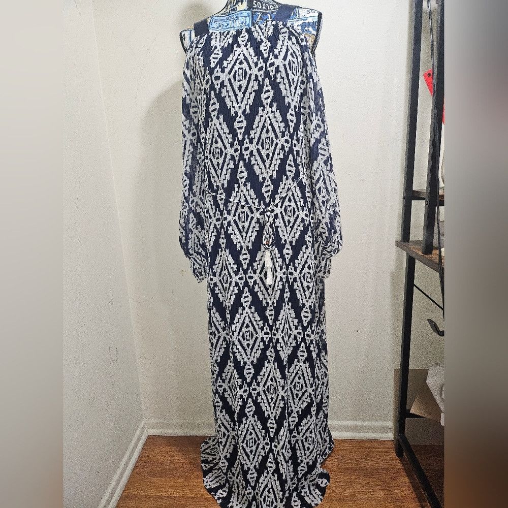 Tory Burch NWT Tory Burch Katherine Dress Small Cold Shoulder Maxi Size S / US 4 / IT 40 - 2 Thumbnail