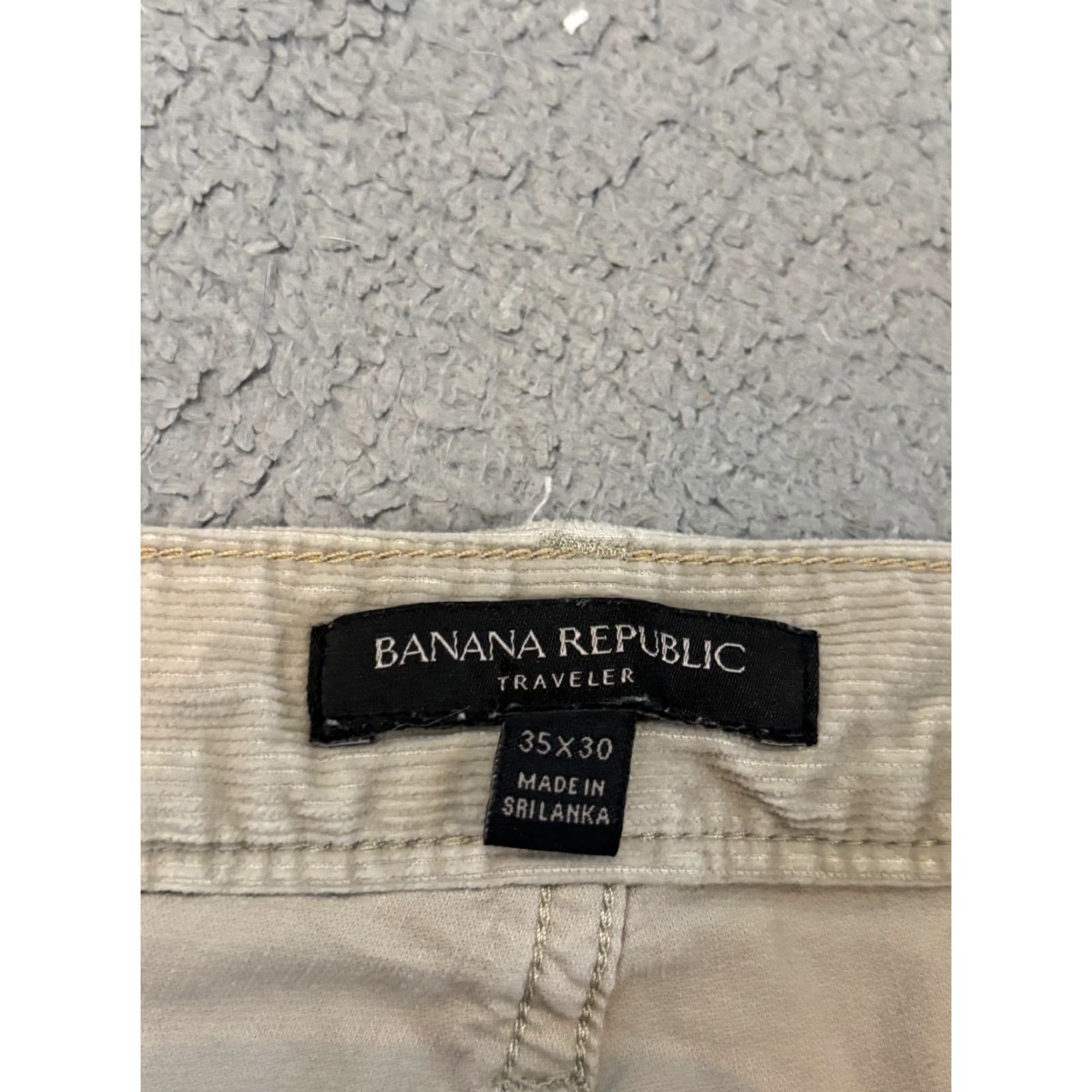 Banana Republic Banana Republic Corduroy Pants Mens Slim Beige Straight 35x30 36x28 Traveler Regular Slim Fit Size US 35 - 2 Thumbnail