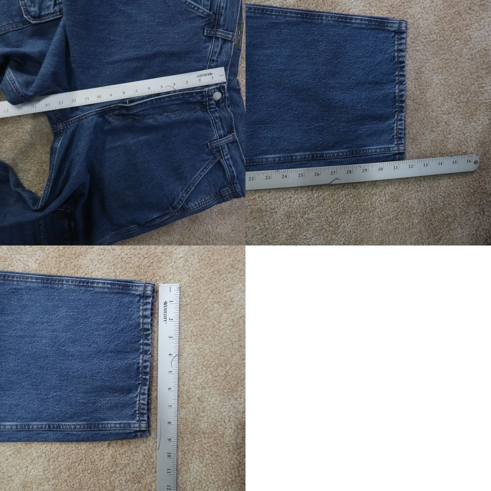 Levi's Levi's Premium 568 Cargo Jeans Men's 36x32 Straight Relaxed Denim Blue 90s Jeans Mens Size US 36 / EU 52 - 9 Thumbnail