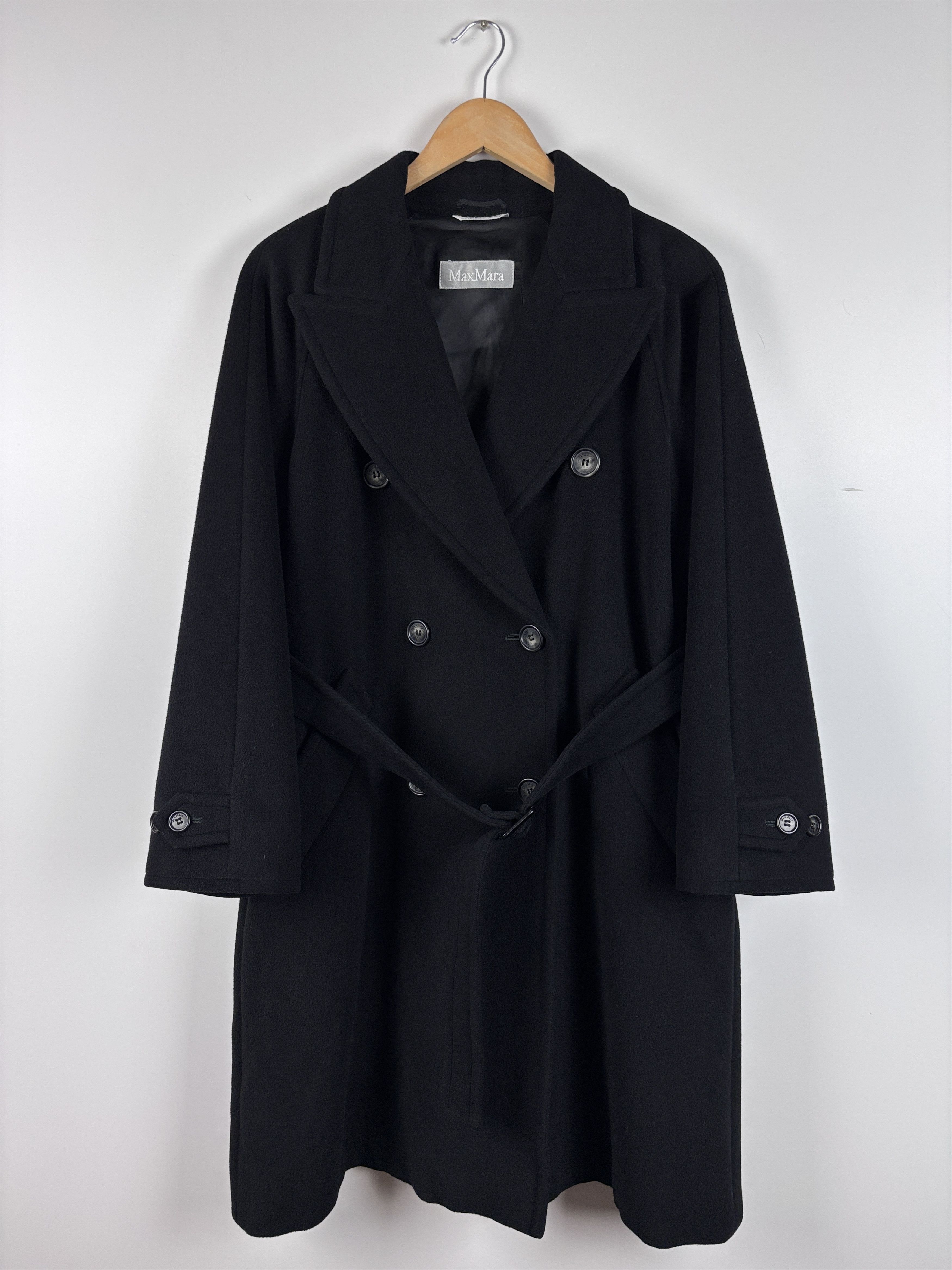 Max Mara × Vintage Max Mara Double-Breasted Belted Wool Coat Size US 6 / UK 8 Size M / US 6-8 / IT 42-44 - 1 Thumbnail
