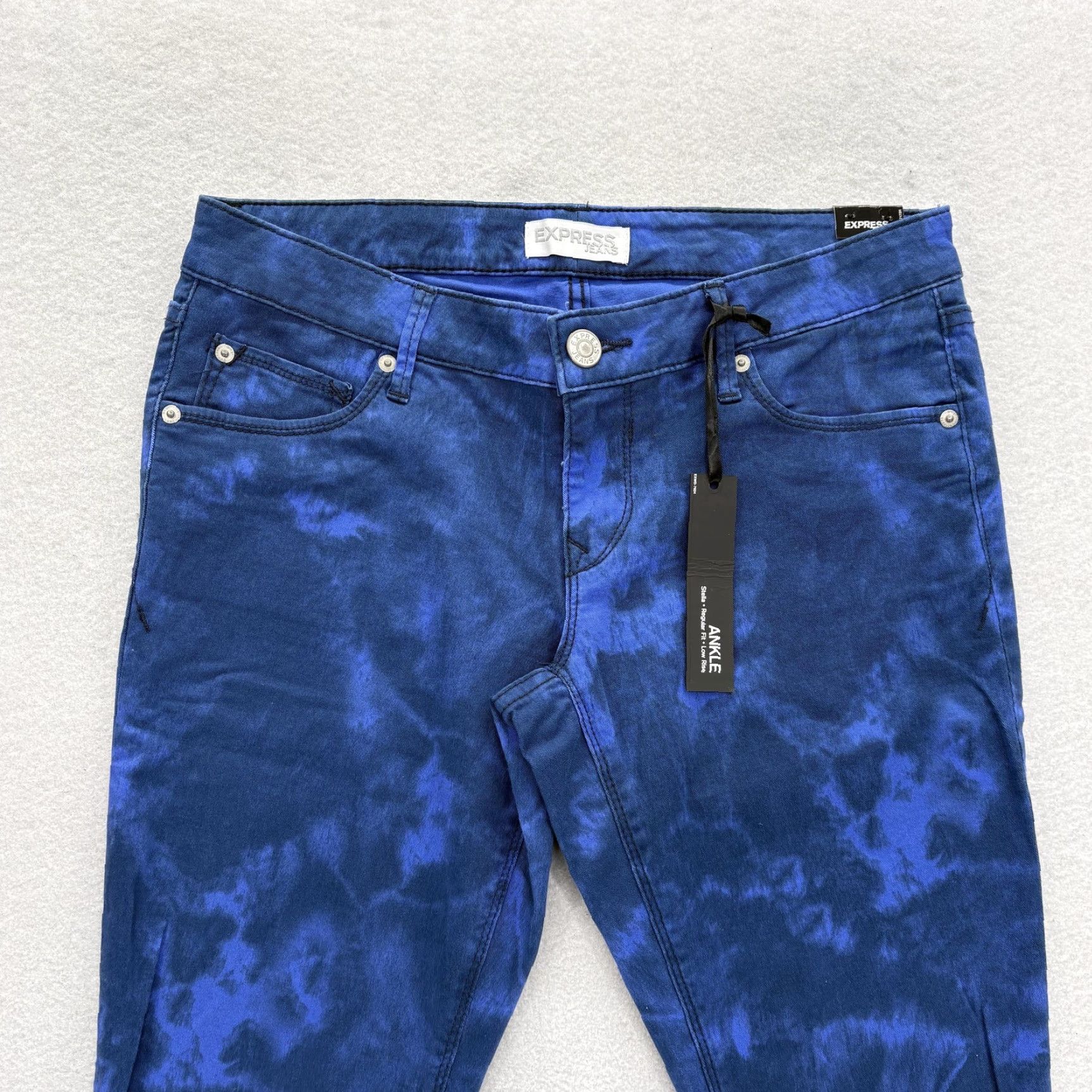 Express Express Jeans Ankle Womens 8 Blue Low Rise Regular Stretch Denim NWT Size 30" / US 8 / IT 44 - 2 Thumbnail