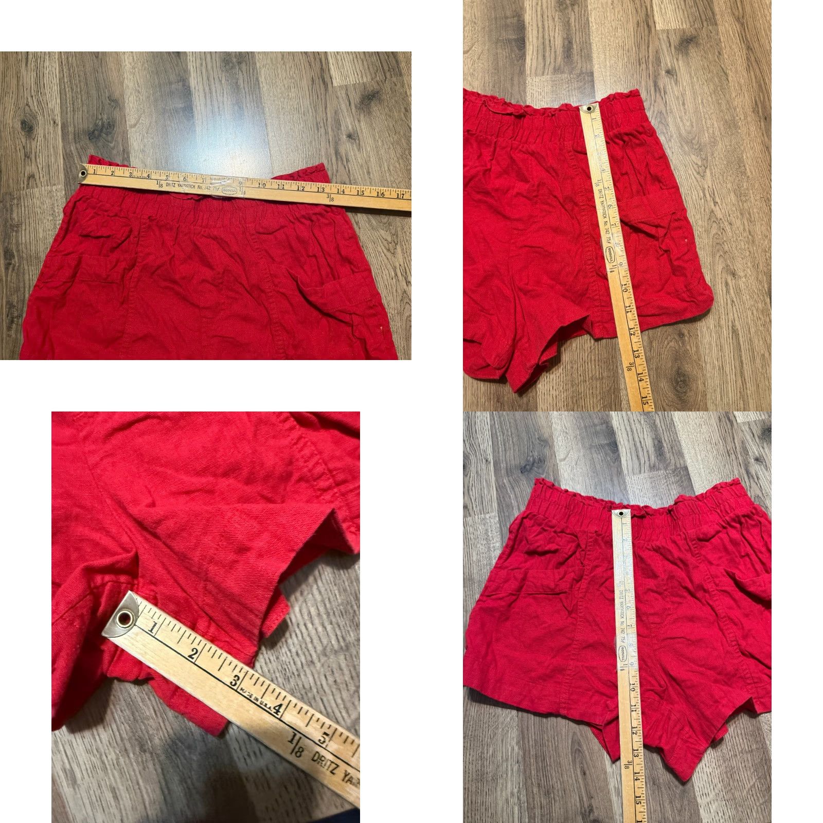 Vintage A New Day Shorts Women's Size Small Red Pull On Casual Shorts Size 28" / US 6 / IT 42 - 8 Thumbnail