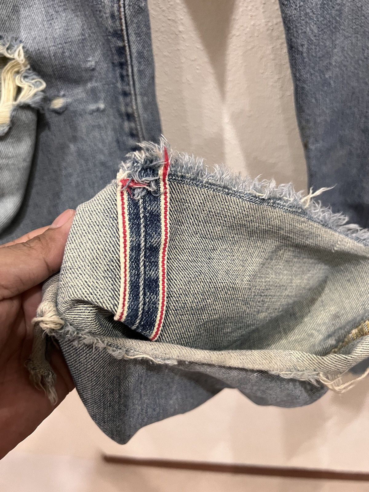 Vintage Vintage Edwin Distressed Selvedge Denim Pant Size US 28 / EU 44 - 5 Thumbnail