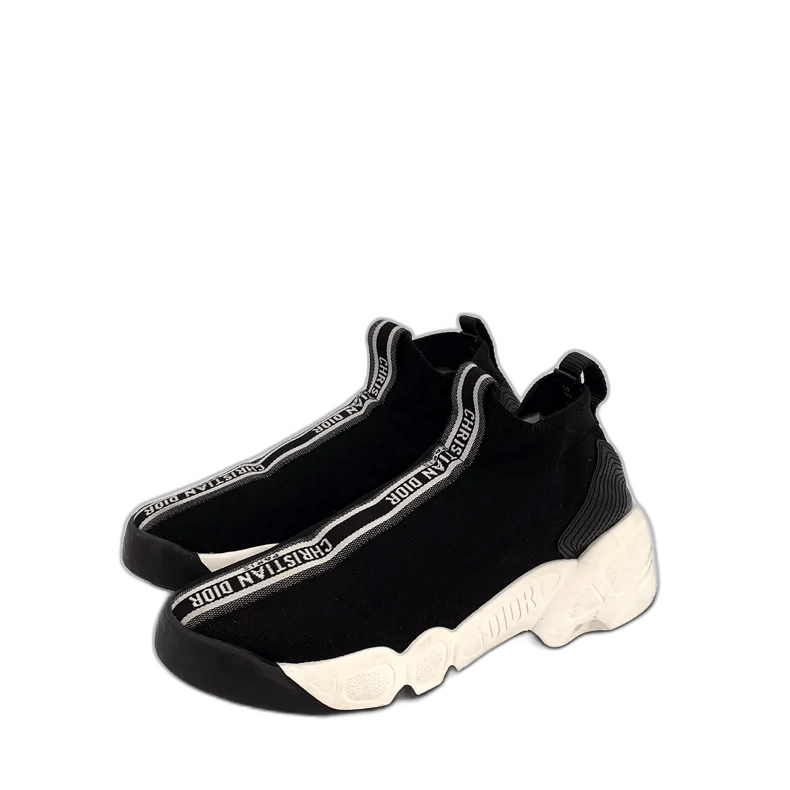 Dior Black Logo Sock Sneakers by Dior Size US 5 / IT 35 - 1 Thumbnail