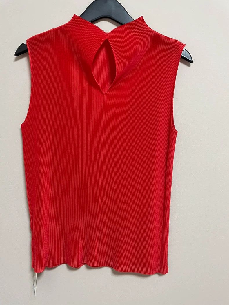 Issey Miyake Issey Miyake Red pleated vest Size L / US 10 / IT 46 - 3 Thumbnail