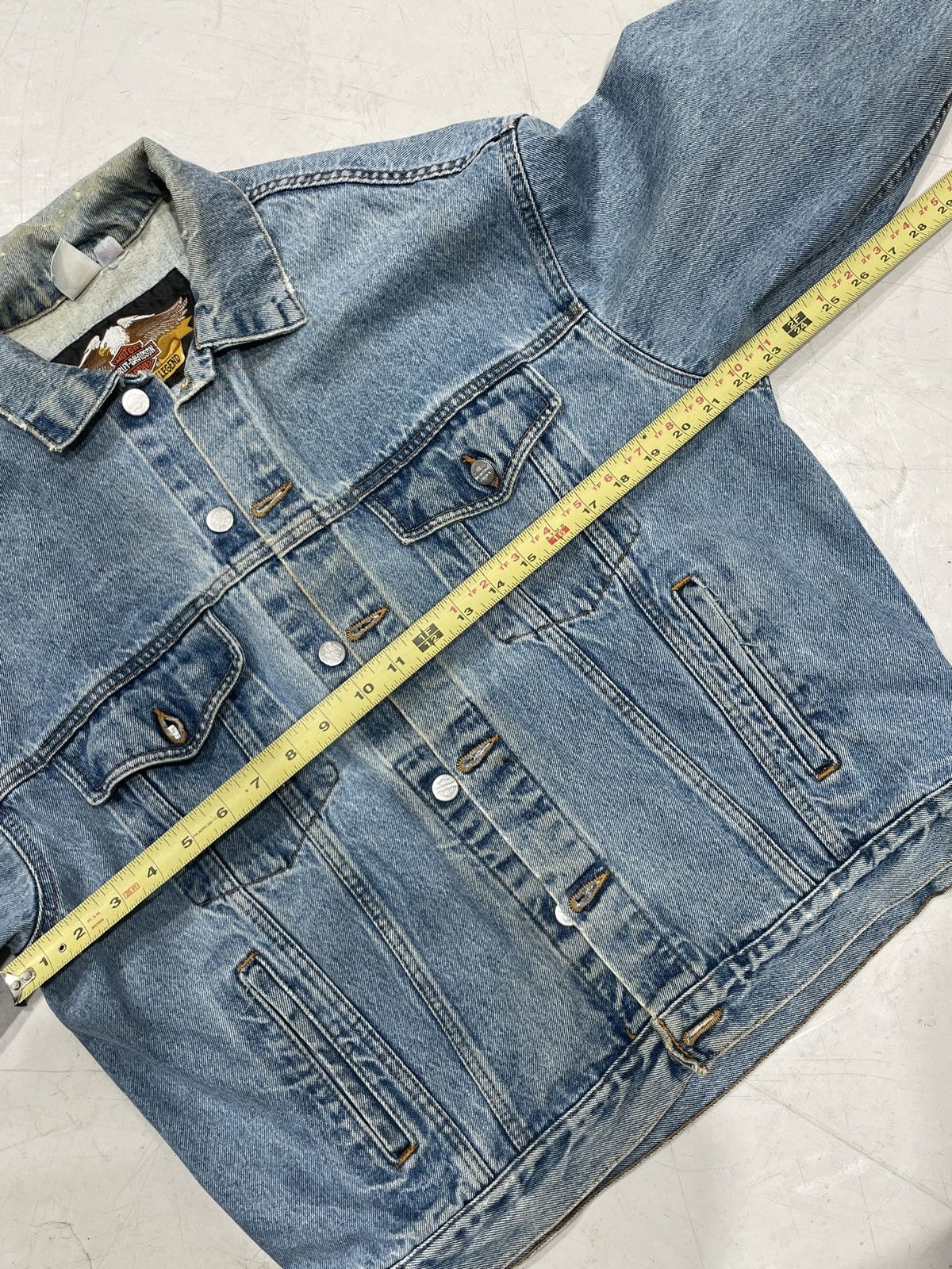 Harley Davidson × Vintage Vintage Blue Denim Harley Davidson Jacket Size US M / EU 48-50 / 2 - 7 Thumbnail