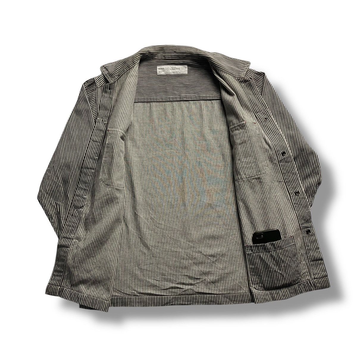 Kapital 🇯🇵 NEVER SEEN THING STRIPES HICKORY JACKET Size US M / EU 48-50 / 2 - 4 Thumbnail