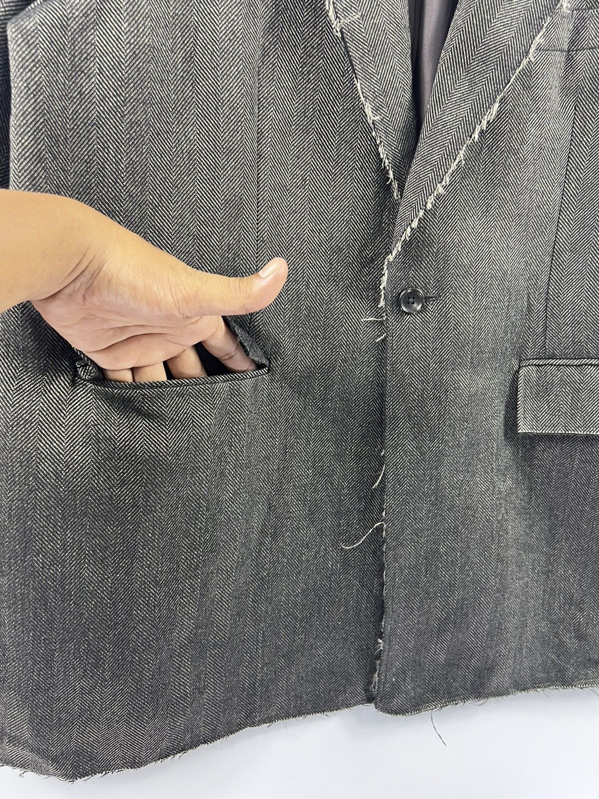 Beams Plus 🔥 Herringbone Trashed Design Beams Japan OverCoat - L Size US L / EU 52-54 / 3 - 5 Thumbnail