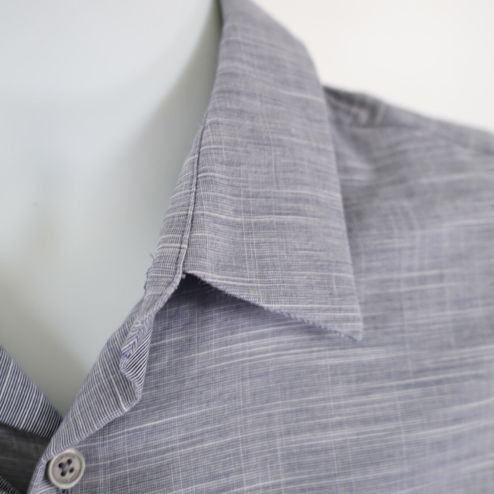 Calvin Klein Calvin Klein Medium Heather Gray Cotton Stretch Collared Dre Size US M / EU 48-50 / 2 - 2 Thumbnail