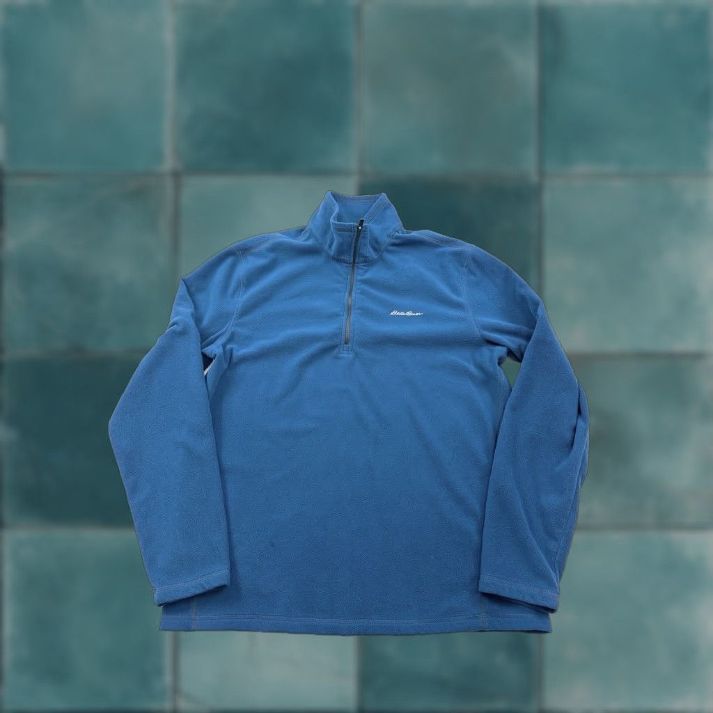 Eddie Bauer Eddie Bauer Sweatshirt Mens Medium Blue 1/4 Zip Mock Neck Fleece Pullover Logo Size US M / EU 48-50 / 2 - 1 Thumbnail