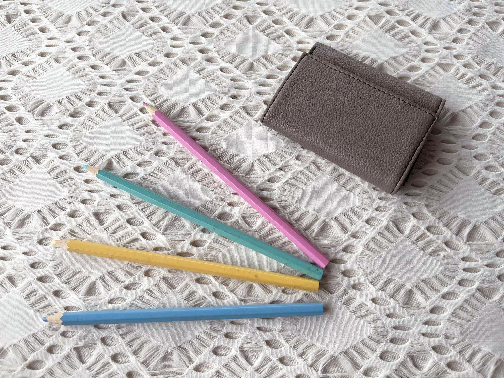 Vintage Minimalist Etoupe PU Leather trifold small wallet Size ONE SIZE - 3 Thumbnail