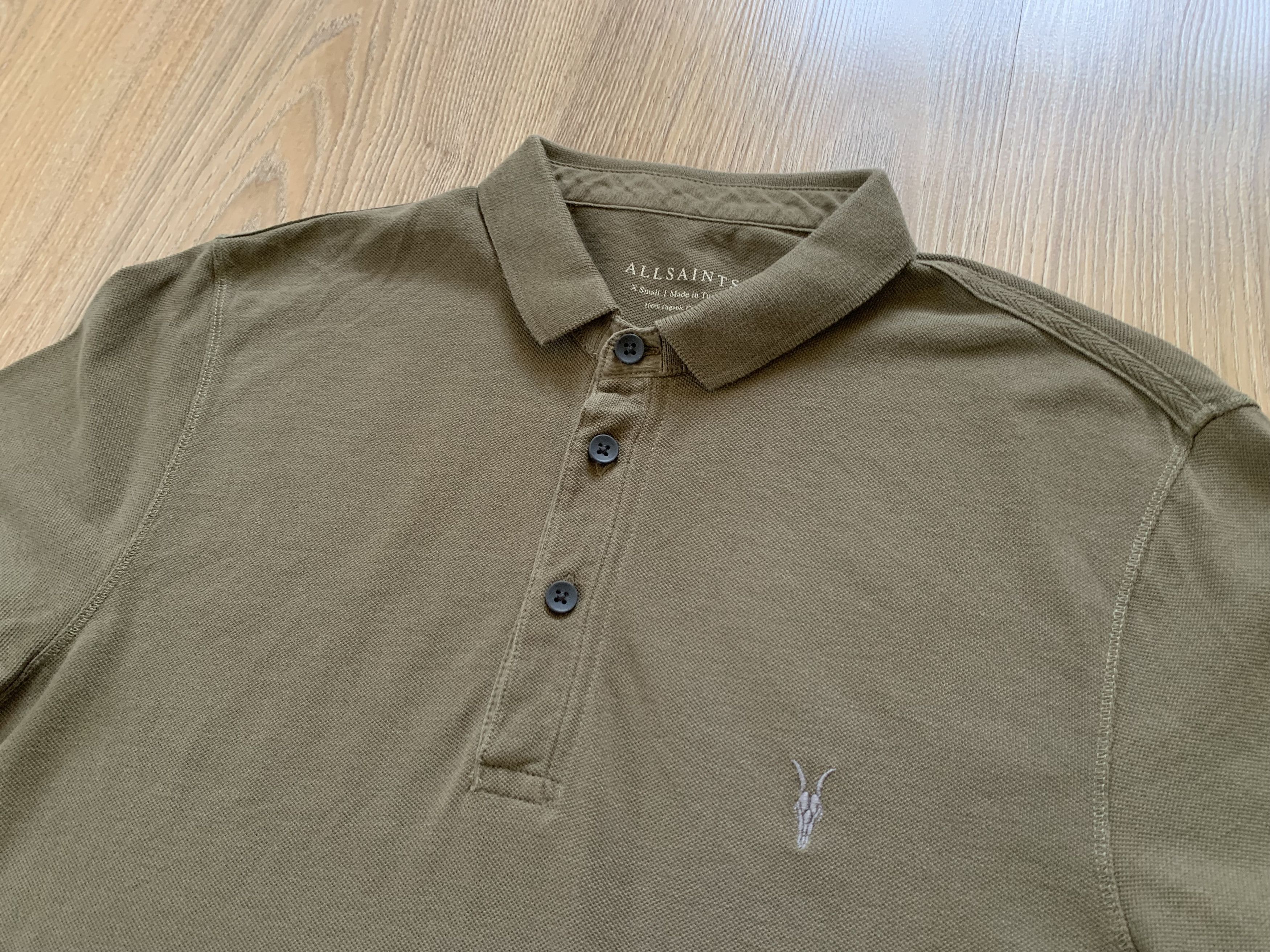 Allsaints Allsaints Khaki Long Sleeve Polo T Shirt Size US XS / EU 42 / 0 - 4 Thumbnail
