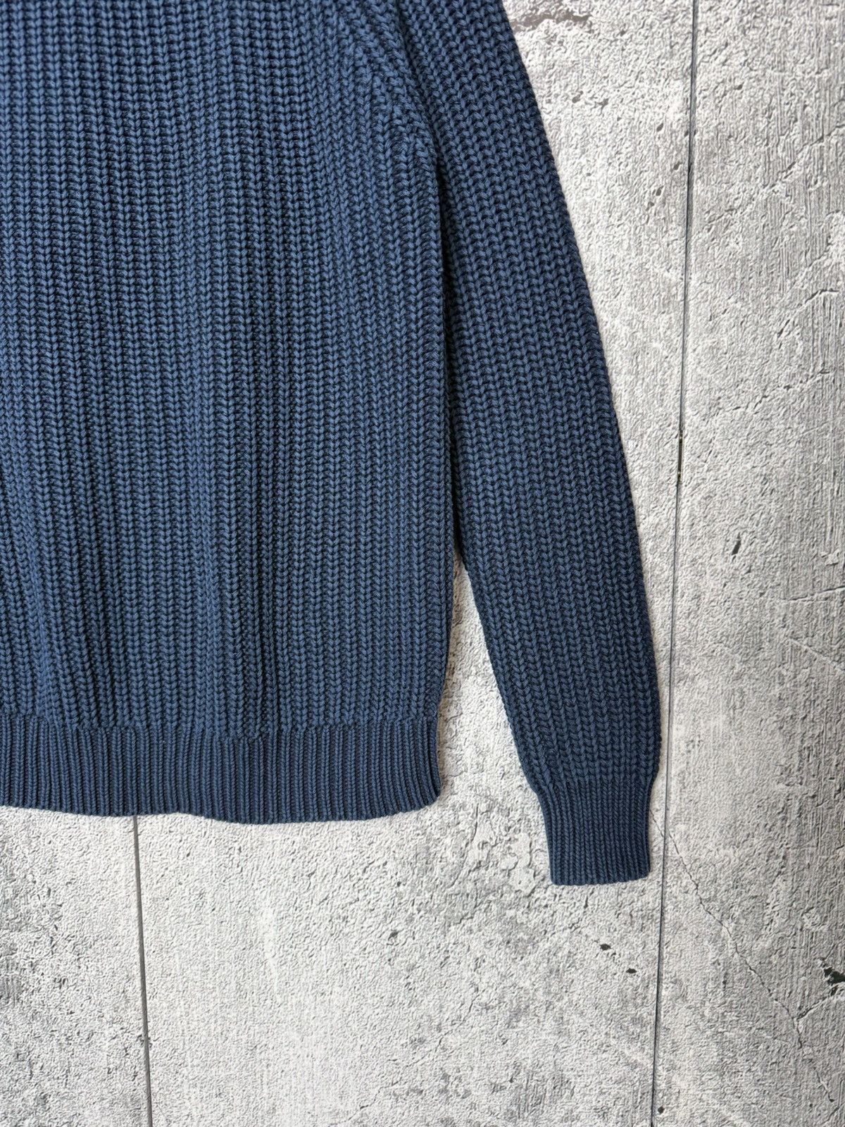 Our Legacy Our Legacy AW 15 Indigo Dyed Men Knitted Heavyweight Sweater Size US M / EU 48-50 / 2 - 8 Thumbnail