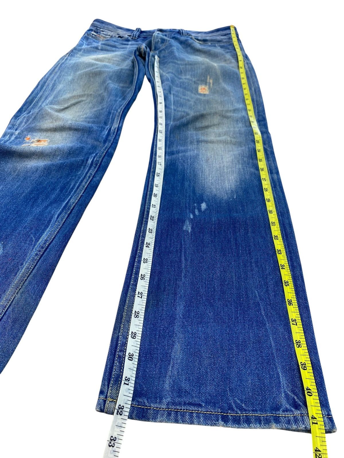 Diesel Diesel Brand Acid Blue Wash Distressed Style Loose Jeans Size US 34 / EU 50 - 11 Thumbnail