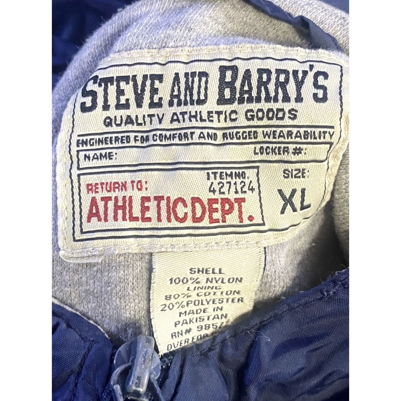 Vintage VINTAGE Steve and Barry’s Notre Dame Irish Zip Up Coat Jacket XL Blue Men Size US XL / EU 56 / 4 - 4 Thumbnail
