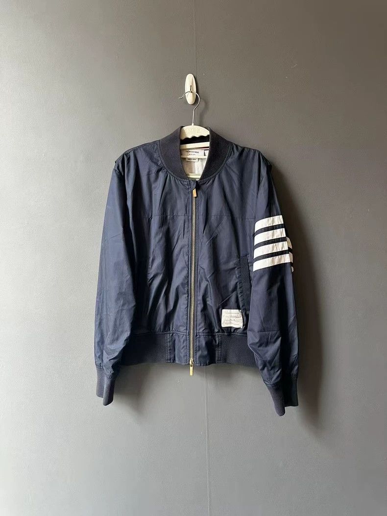 Thom Browne Thom Browne Blue Flight Jacket - dmc Size US M / EU 48-50 / 2 - 1 Thumbnail