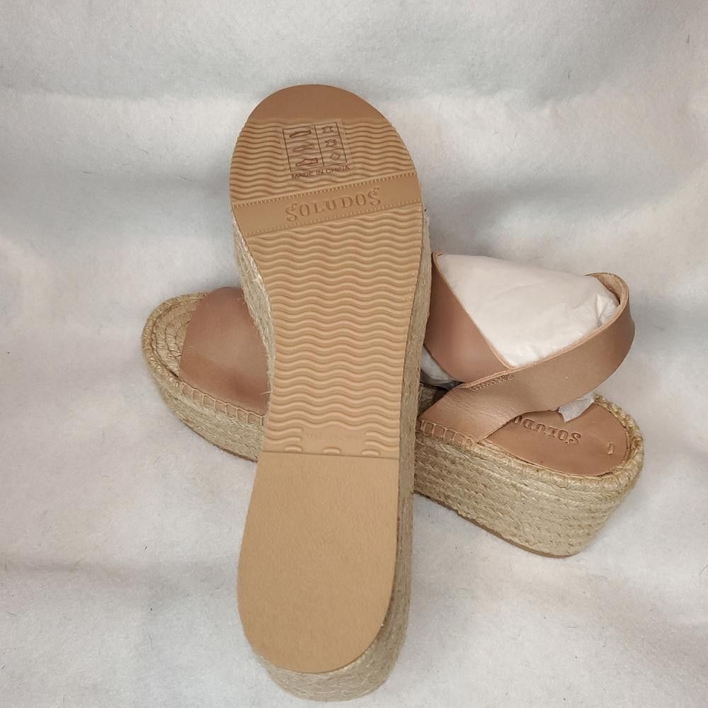 Soludos NIB! Soludos Dove Gray Minorca Platform Sandals Size US 11 / IT 41 - 6 Thumbnail