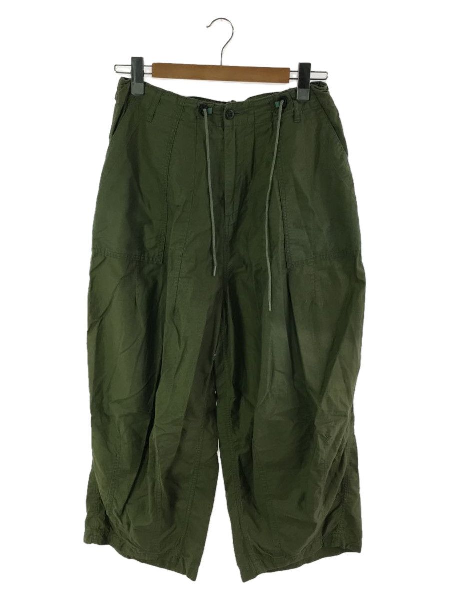 Cropped Pants Cotton Zip Up Hitherdel pants Khaki