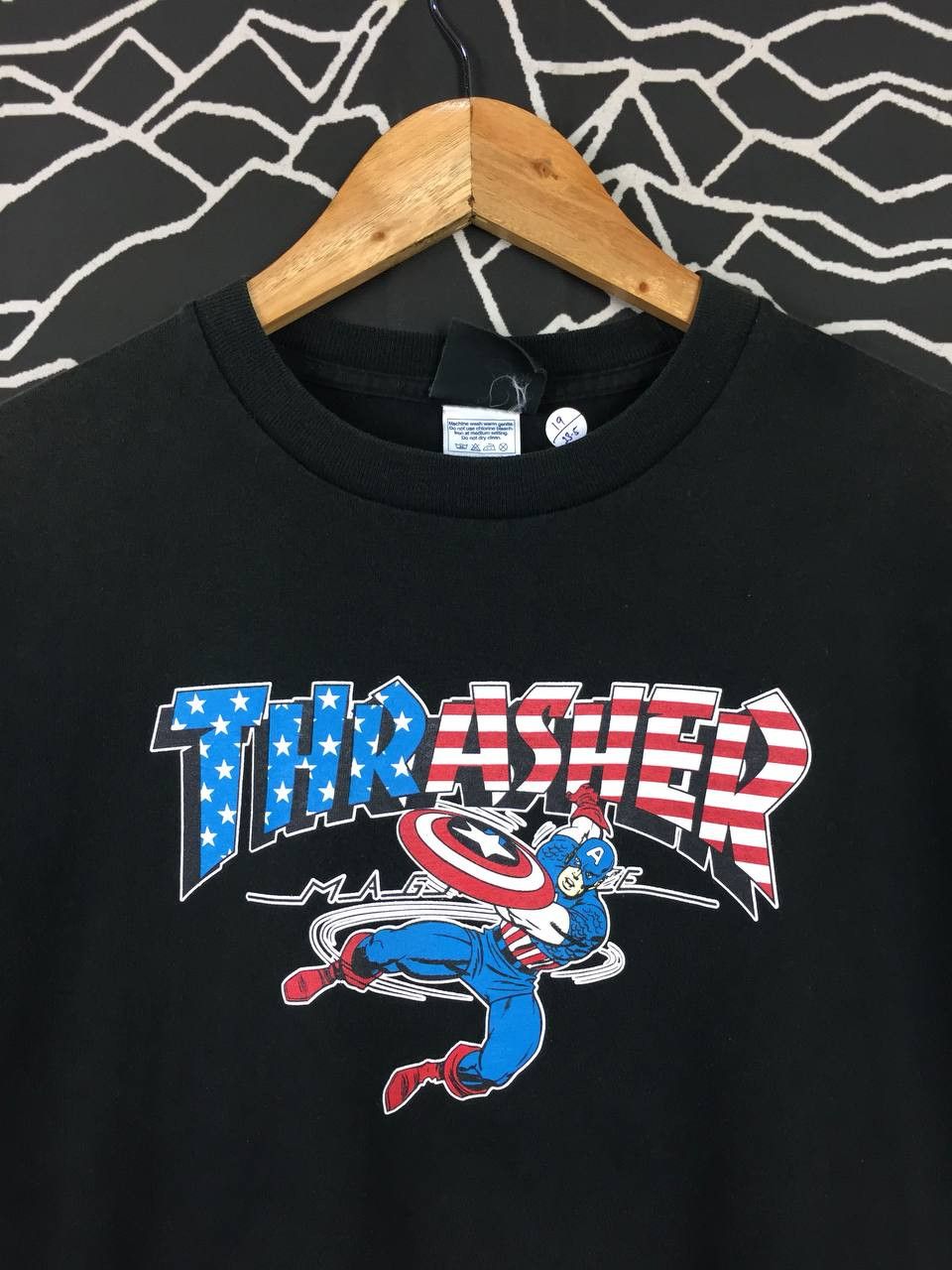 Marvel Comics × Thrasher Distressed Thrasher Magazine X Marvel Captain America Tee Size US S / EU 44-46 / 1 - 3 Thumbnail
