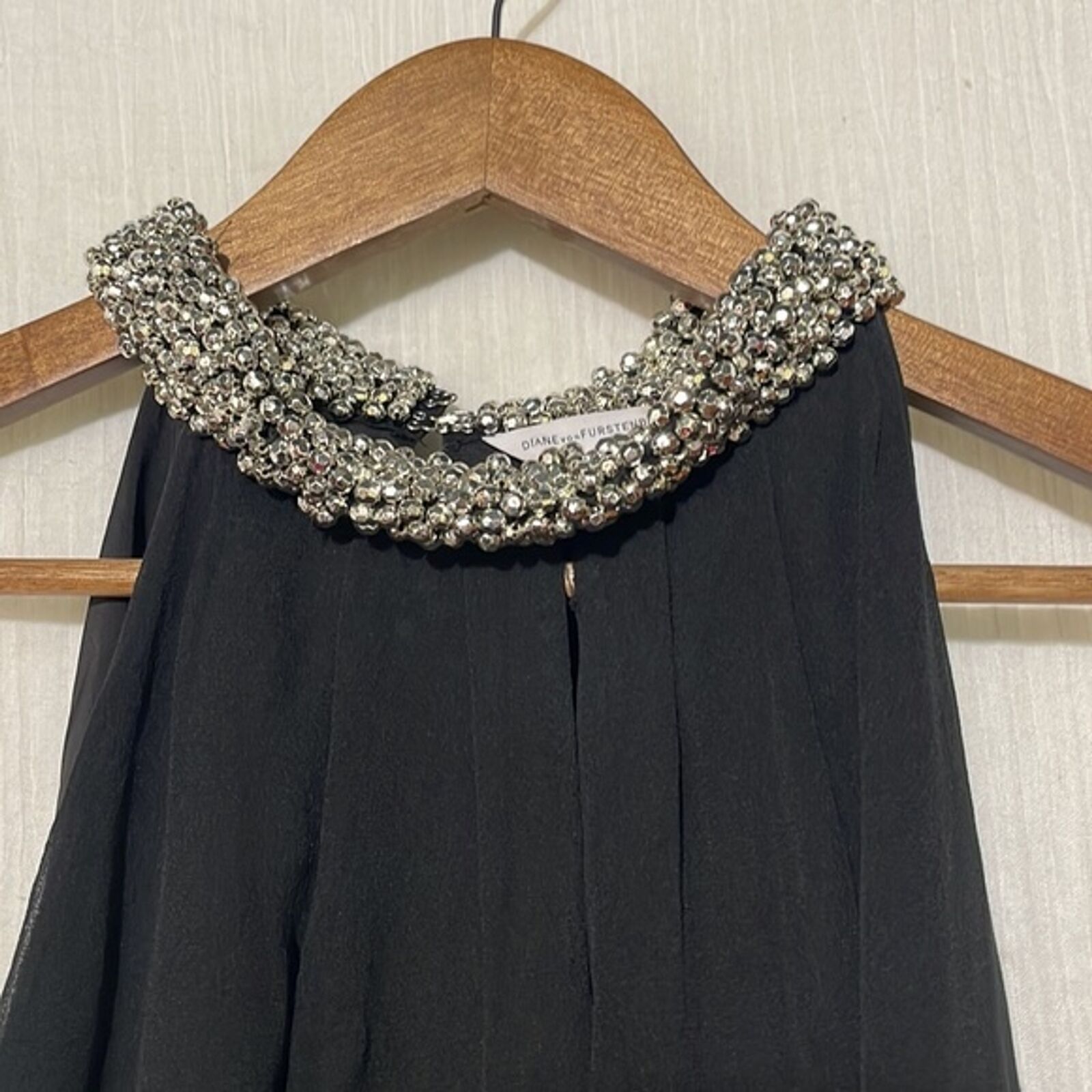 Diane von Furstenberg Diane Von Furstenberg Lainey Dress Silk Halter Black Size 6 Size M / US 6-8 / IT 42-44 - 12 Thumbnail