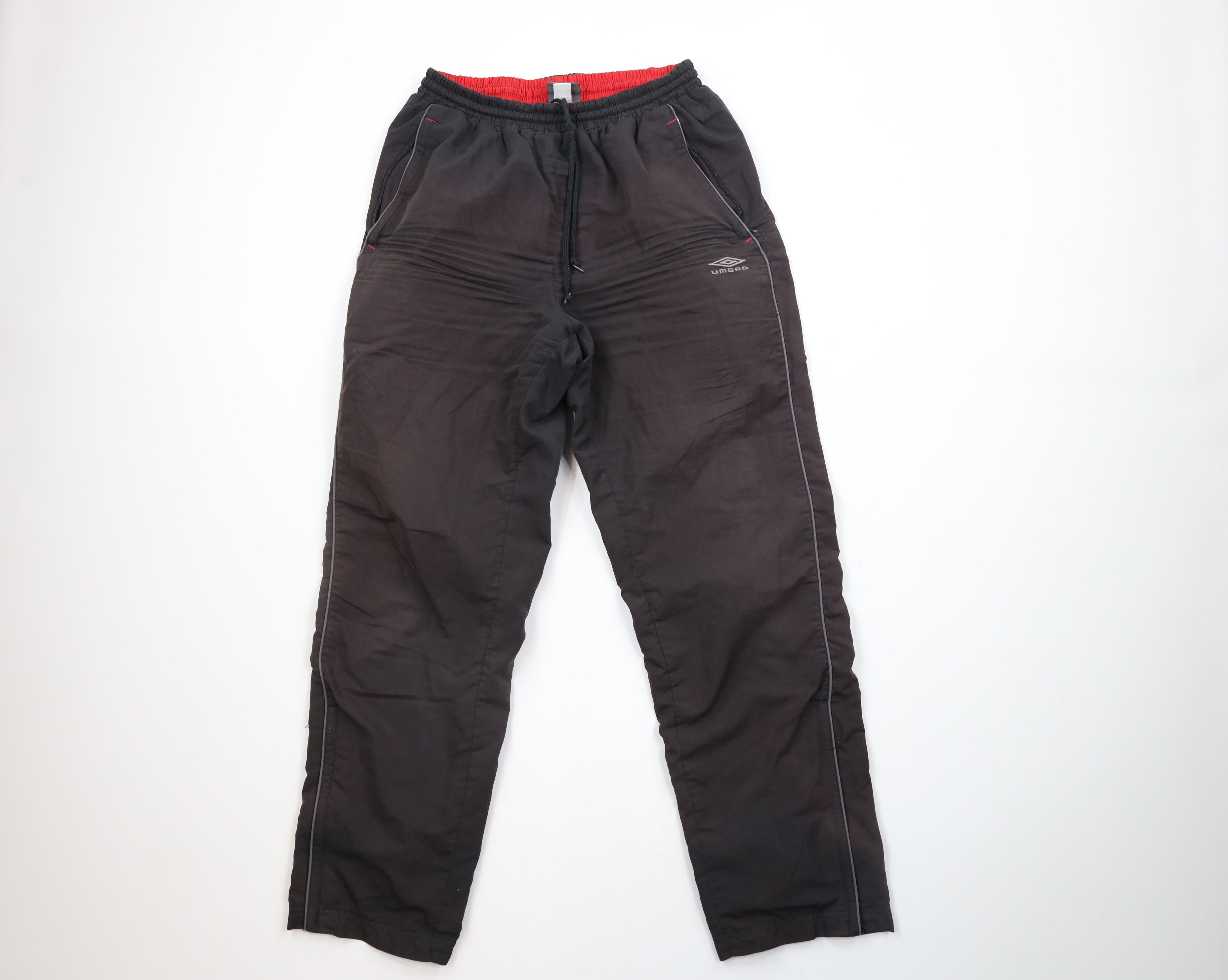 Umbro × Vintage Vintage 90s Umbro Spell Out Lined Soccer Pants Black Size US 34 / EU 50 - 1 Thumbnail