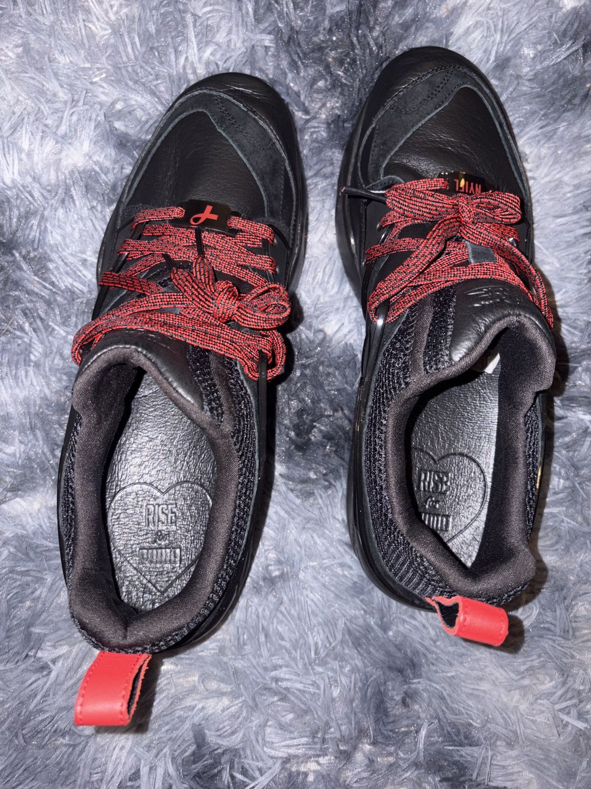 Puma PUMA Blaze of Glory X Rise Men's Black and Red Shoes 9.5 Size US 9.5 / EU 42-43 - 4 Thumbnail