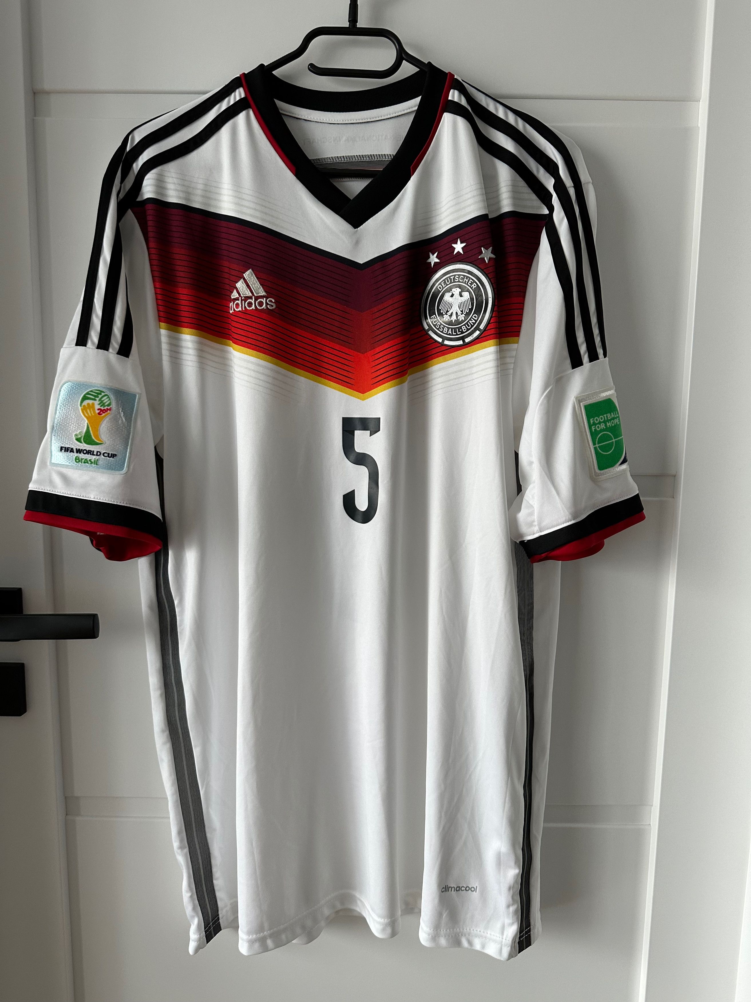 Vintage REPLICA 2014 Germany Deutschland #5 Hummels home jersey Size US XL / EU 56 / 4 - 3 Thumbnail