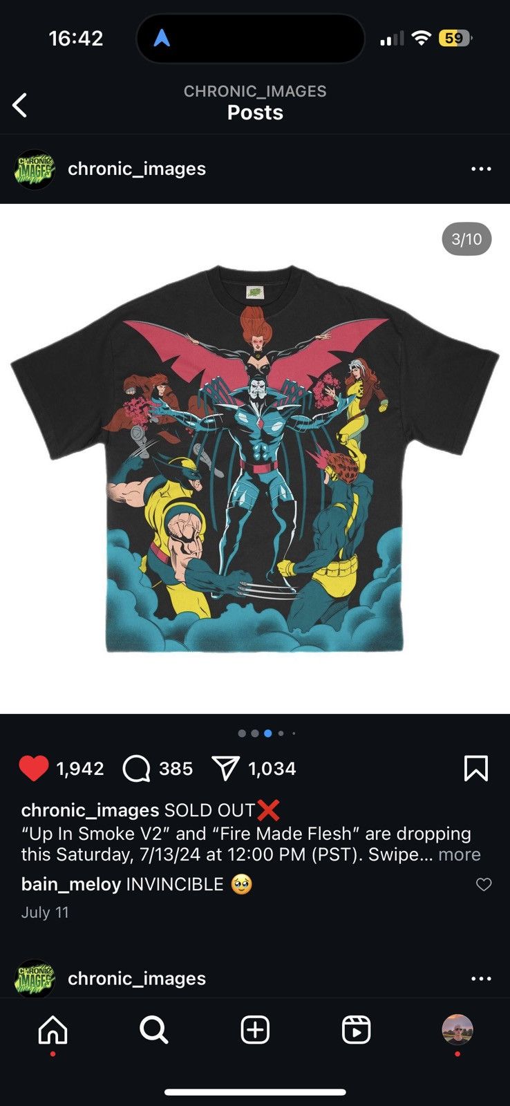 Marvel Comics Fire made flesh tee Size US M / EU 48-50 / 2 - 3 Thumbnail