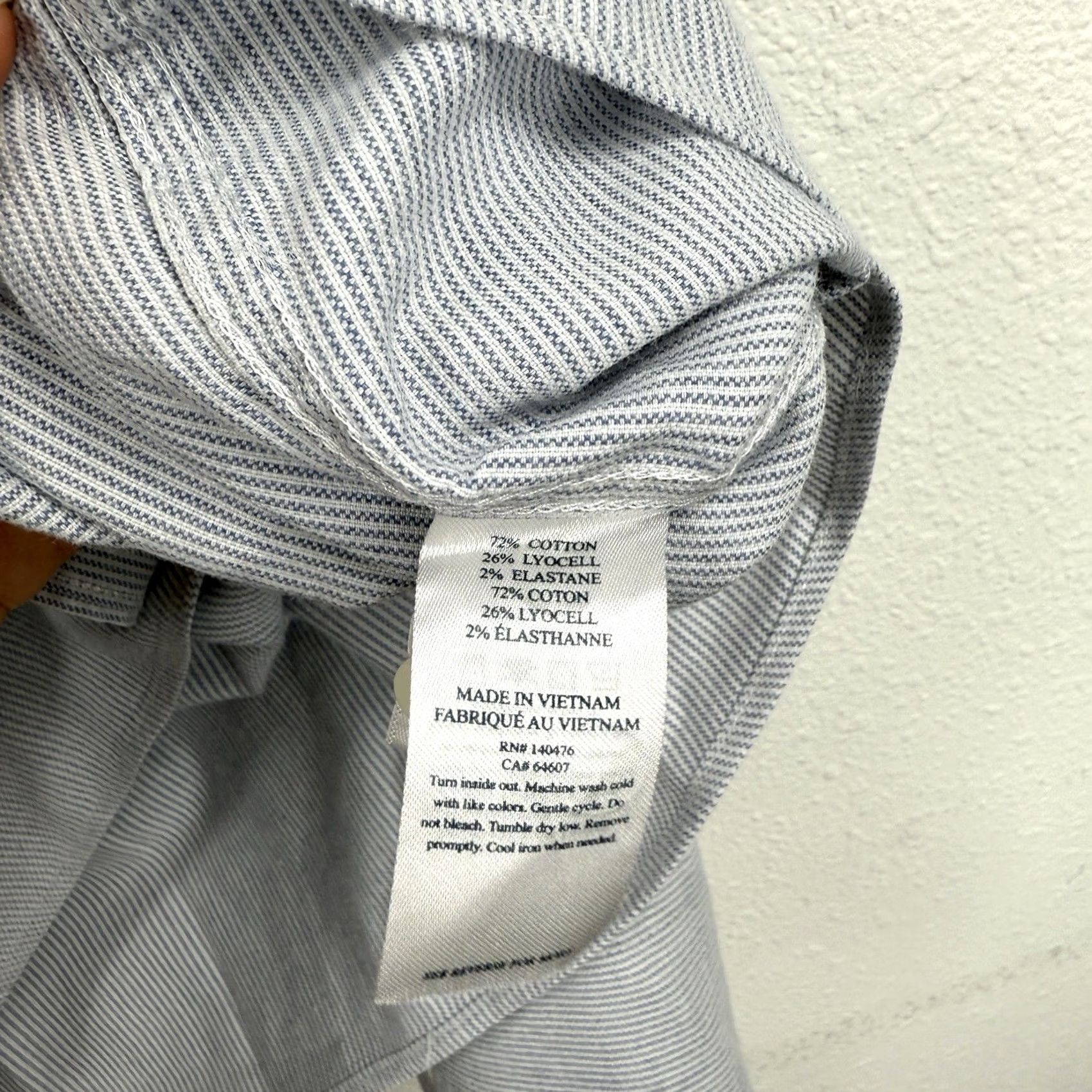 Faherty Faherty Shirt Mens XL Stretch Oxford Striped Blue White Preppy Casual Classic Size US XL / EU 56 / 4 - 7 Thumbnail