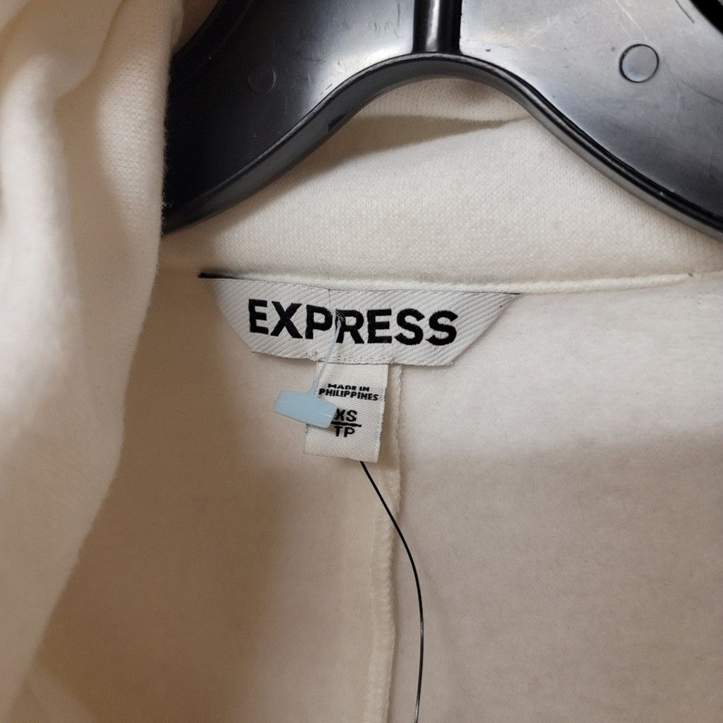 Express NWT Express Asymmetrical Moto Style Cozy Zip up Cardigan Size XS / US 0-2 / IT 36-38 - 3 Thumbnail