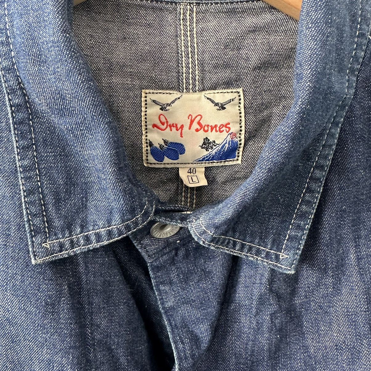 Dry Bones Japanese Workwear Denim Chore Jacket Indigo Archive Style Size US L / EU 52-54 / 3 - 3 Thumbnail