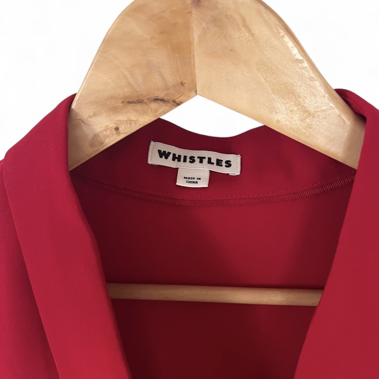 Whistles Whistles Red V-Neck Shift Dress – Size UK 6 / US 2 / EU 34 Size XS / US 0-2 / IT 36-38 - 3 Thumbnail