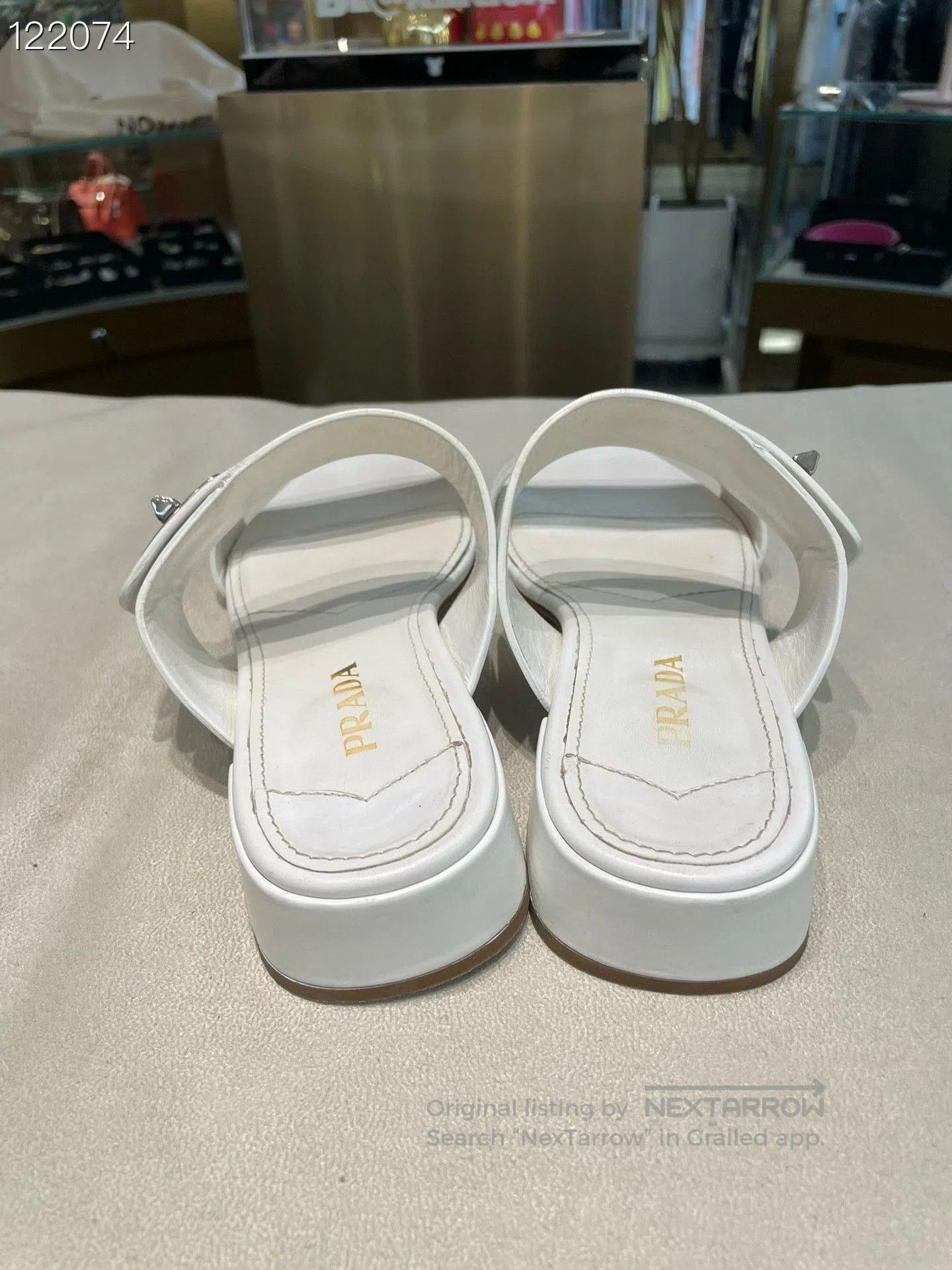 Prada Prada 080634C01 White Simple Sandals. Size US 6.5 / IT 36.5 - 3 Thumbnail