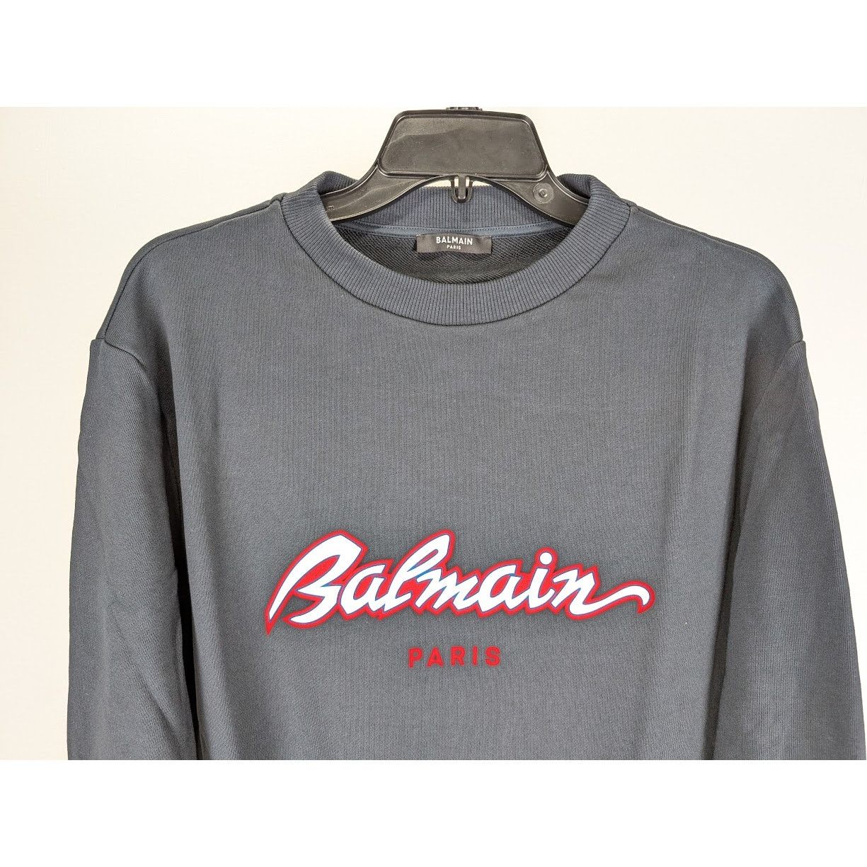 Balmain o1rshd1 Script Logo Crewneck in Black Size US M / EU 48-50 / 2 - 5 Thumbnail