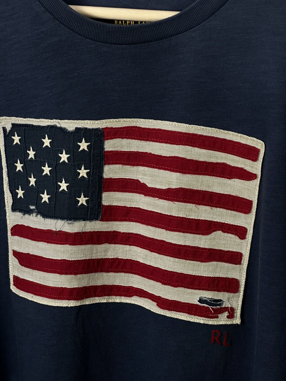 Other VINTAGE Y2K POLO RALPH LAUREN USA FLAG TEE Size US XL / EU 56 / 4 - 4 Thumbnail