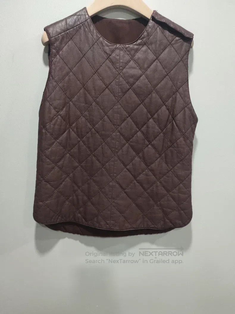 Brunello Cucinelli Brunello Cucinelli Leather vest, coffee color Size XS / US 0-2 / IT 36-38 - 1 Thumbnail