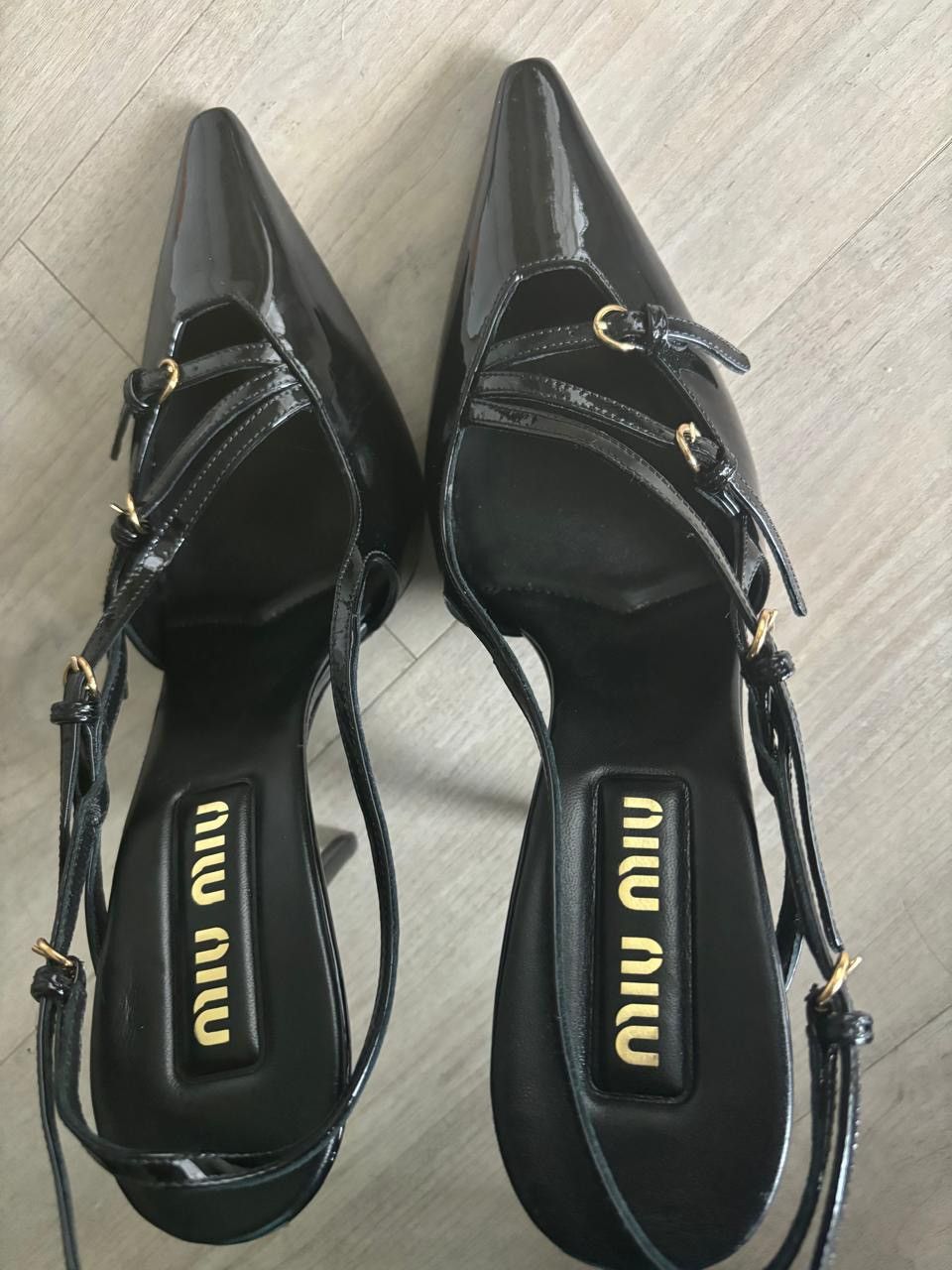Miu Miu Miu Miu Patent Leather Slingback Pumps Size US 10 / IT 40 - 3 Thumbnail