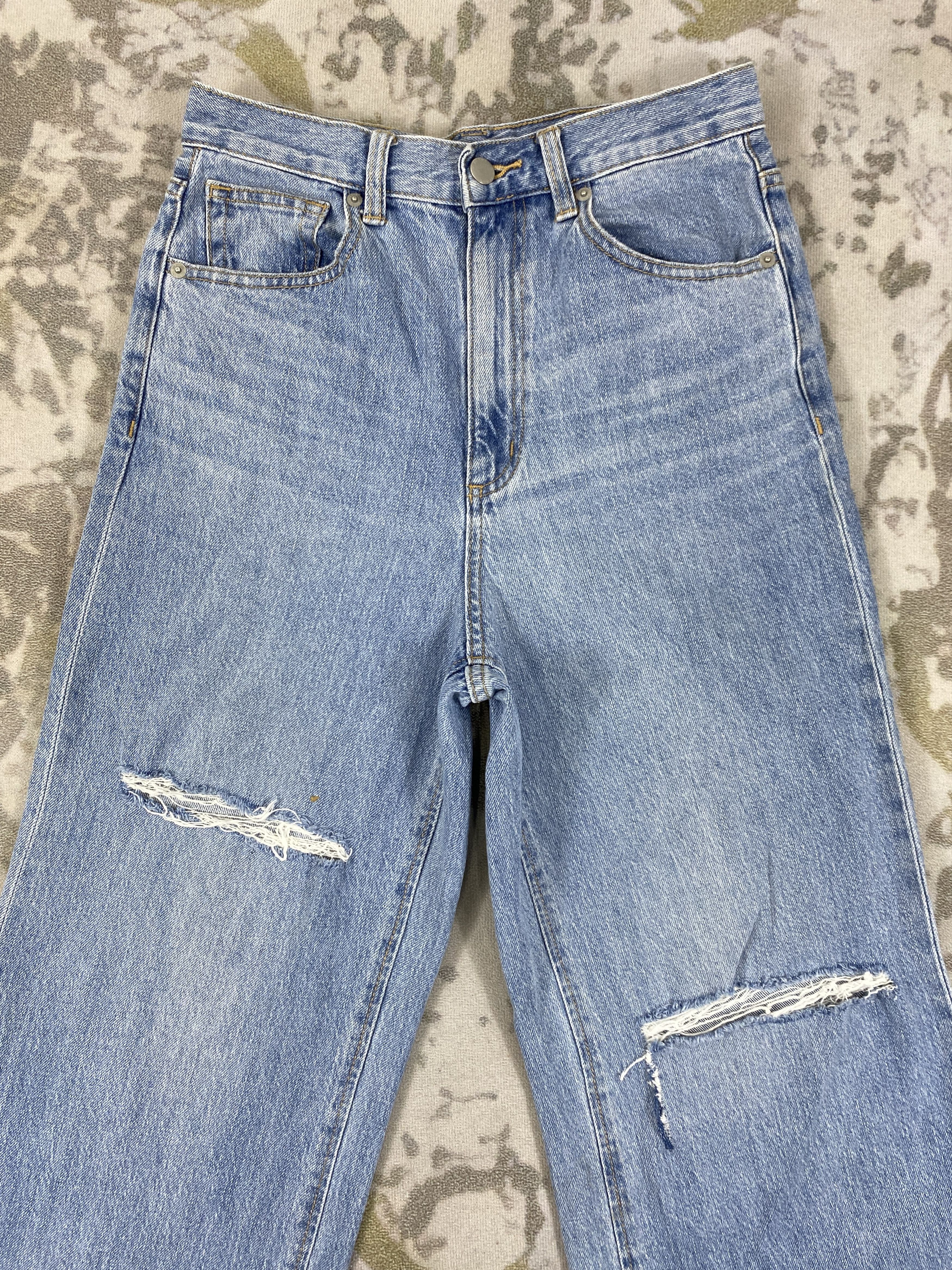 Japanese Brand Distressed Blue GU Baggy/Balloon Jeans 28x28.5 Denim- JN3587 Size US 28 / EU 44 - 4 Thumbnail