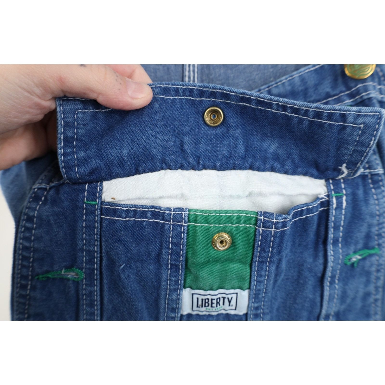 Vintage Vintage 90s Streetwear Distressed Wide Leg Denim Overalls Size US 44 / EU 60 - 10 Thumbnail