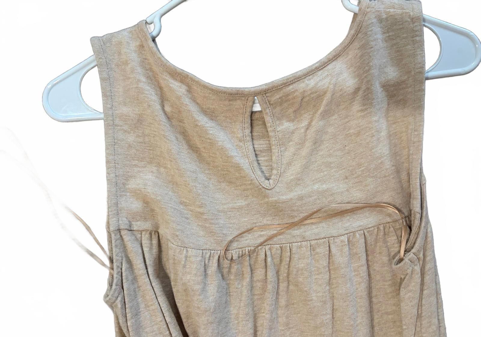 Cosmic Wonder Wonderly Beige Sleeveless Tiered Maxi Dress sz Small Size S / US 4 / IT 40 - 5 Thumbnail