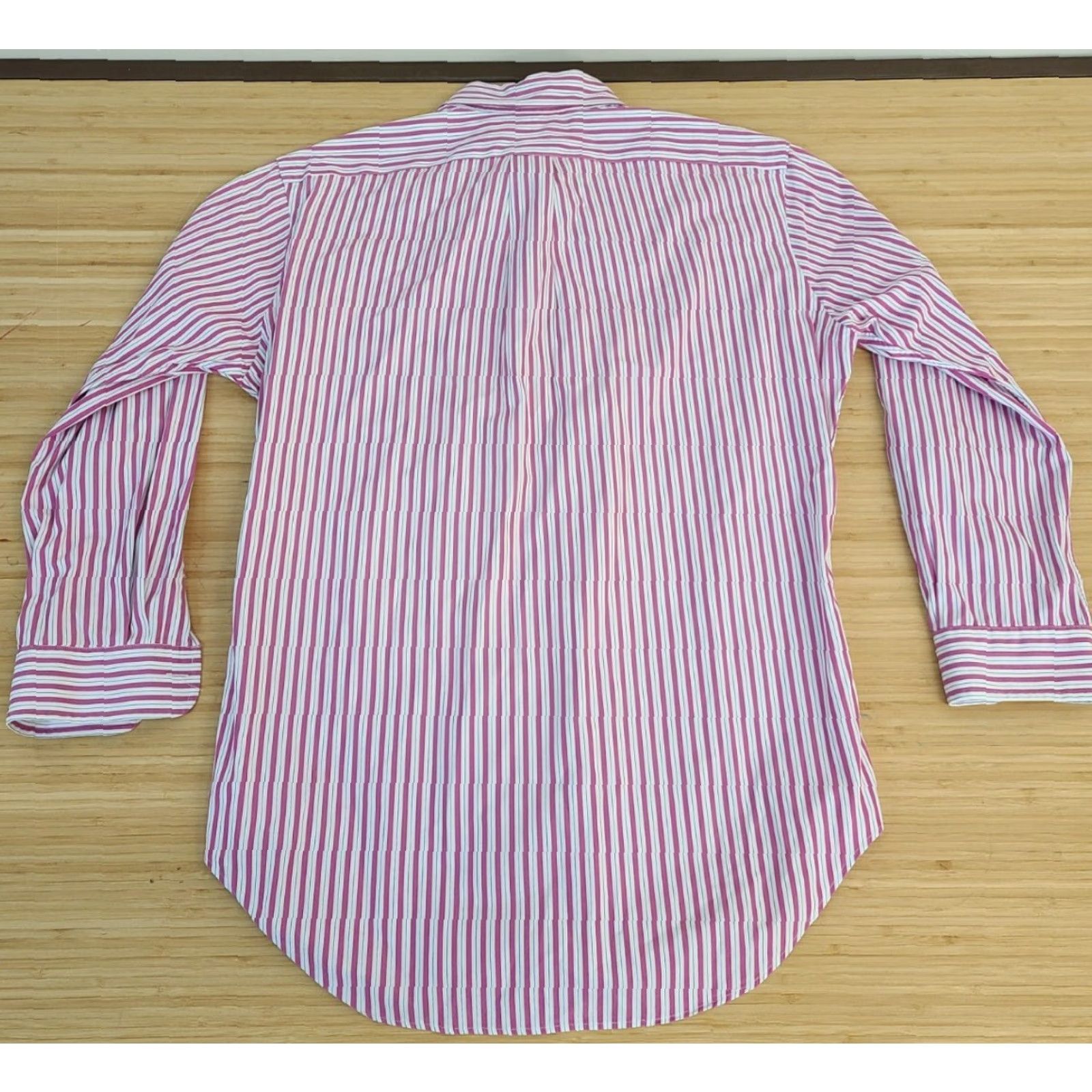 Polo Ralph Lauren VINTAGE Polo Ralph Lauren Men's Shirt Pink Stripes Spread Collar 15 Regular Long Sleeve 100% Cotton Button-Up Men’s Size US M / EU 48-50 / 2 - 4 Thumbnail
