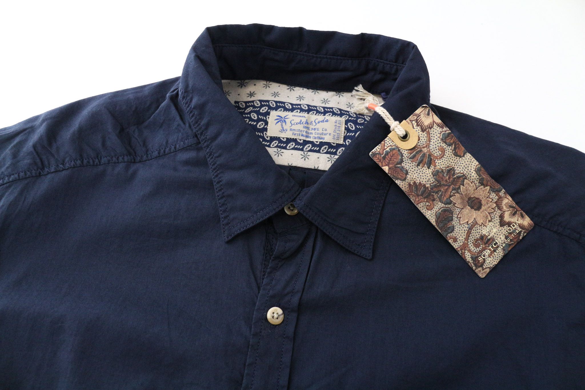 Scotch & Soda AMS COUTURE M Navy Pocket Button-Up Shirt 74789 Size US M / EU 48-50 / 2 - 3 Thumbnail