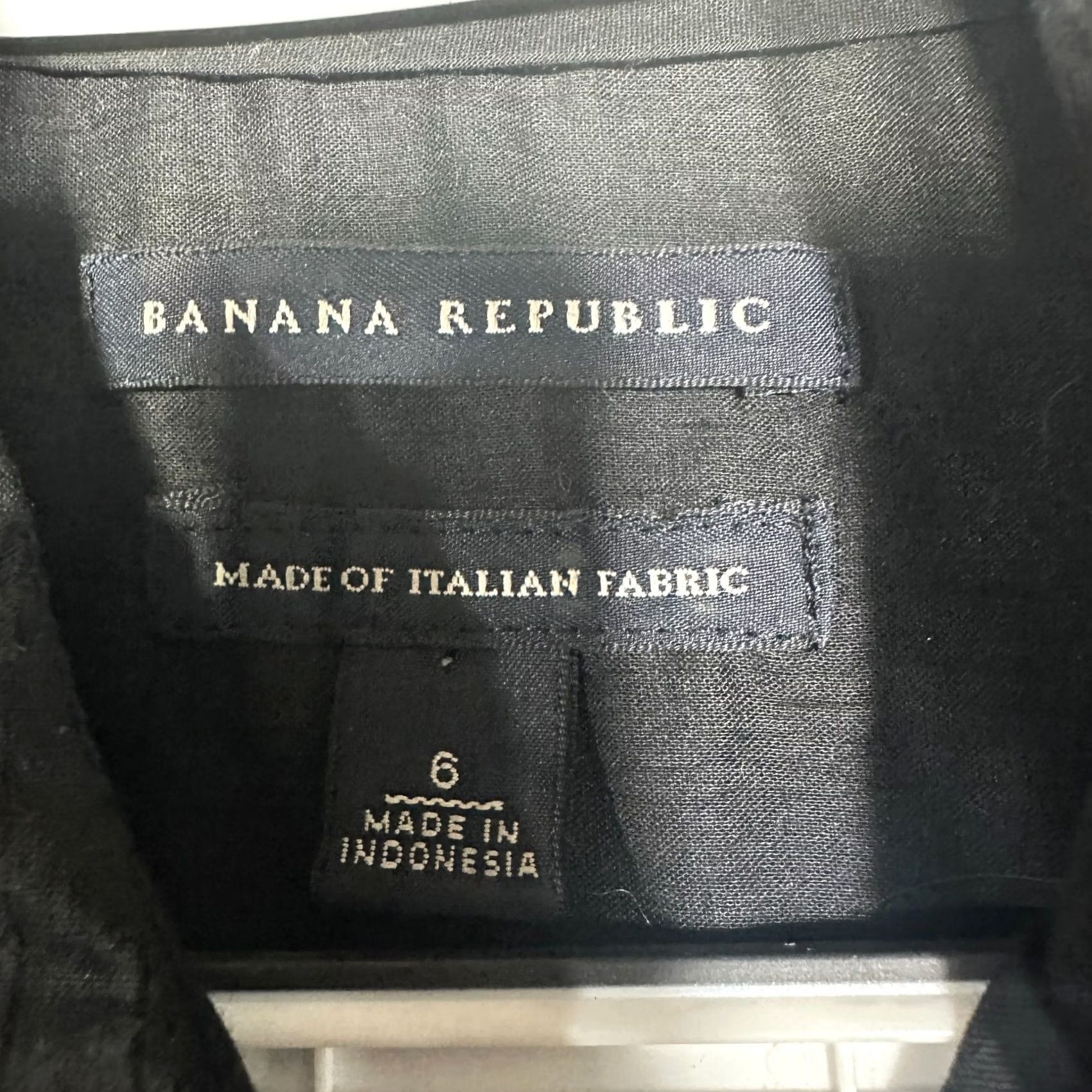 Banana Republic Banana Republic Dress Shirt Dress Womens 6 Black Pockets Tie Belt Long Sleeve Button Up 100% Cotton Size M / US 6-8 / IT 42-44 - 5 Thumbnail