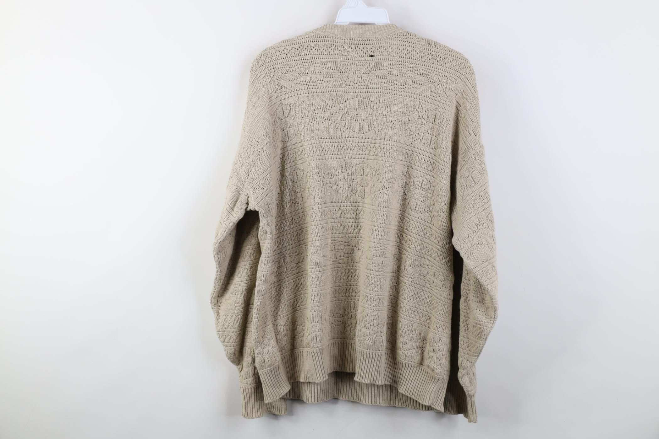 Vintage Vintage 90s Streetwear Cotton Geometric Knit Sweater USA Size US M / EU 48-50 / 2 - 10 Thumbnail