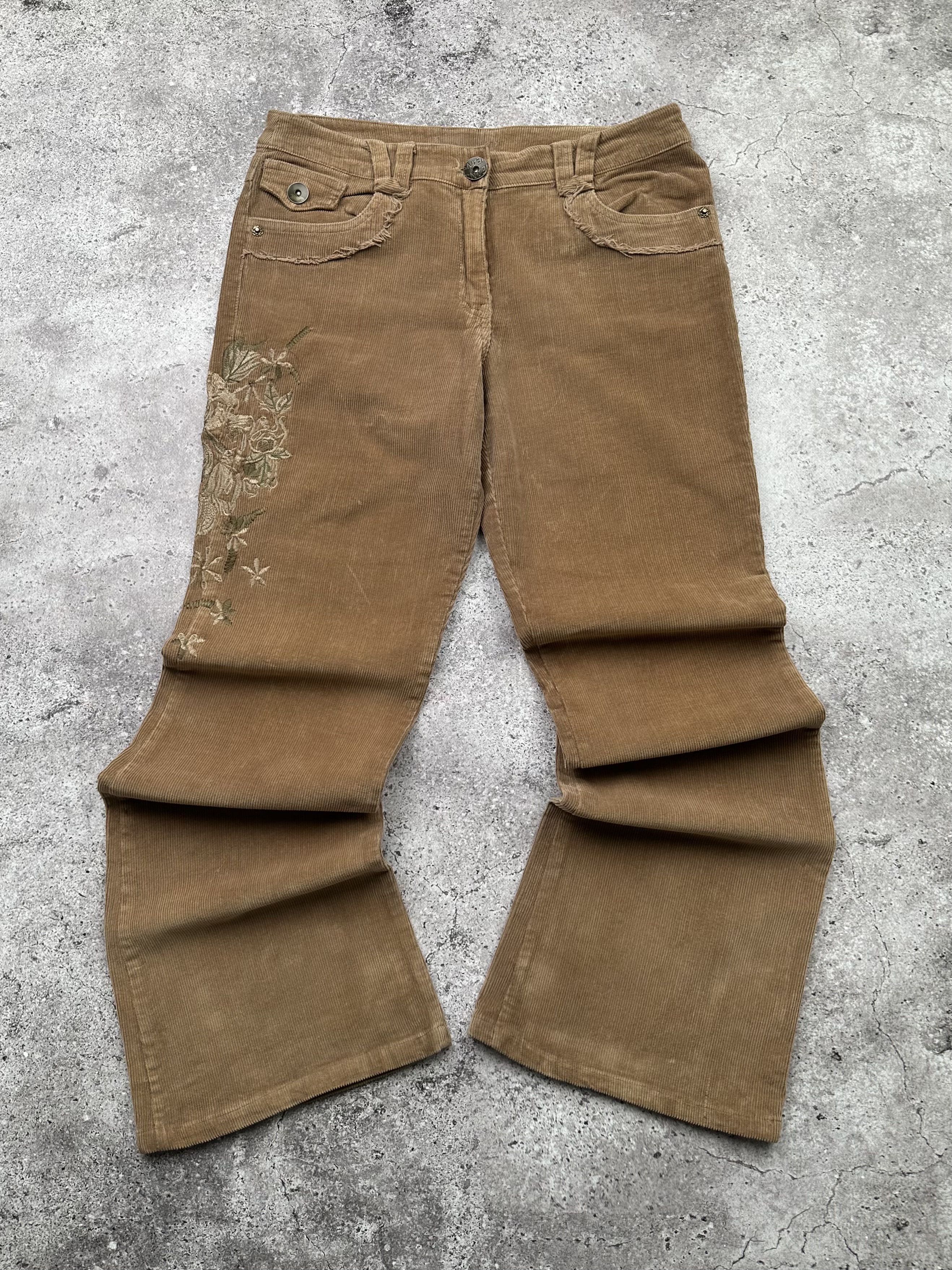 image of Avant Garde x Vintage Corduroy Flare Pants in Brown, Women's (Size 27)
