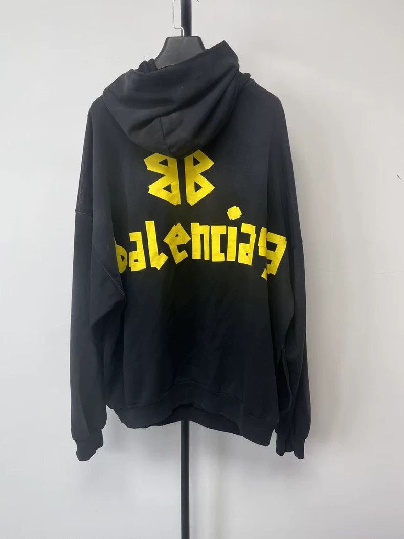 Balenciaga Balenciaga size 2 Logo Printed Hoodie Size US S / EU 44-46 / 1 - 2 Thumbnail