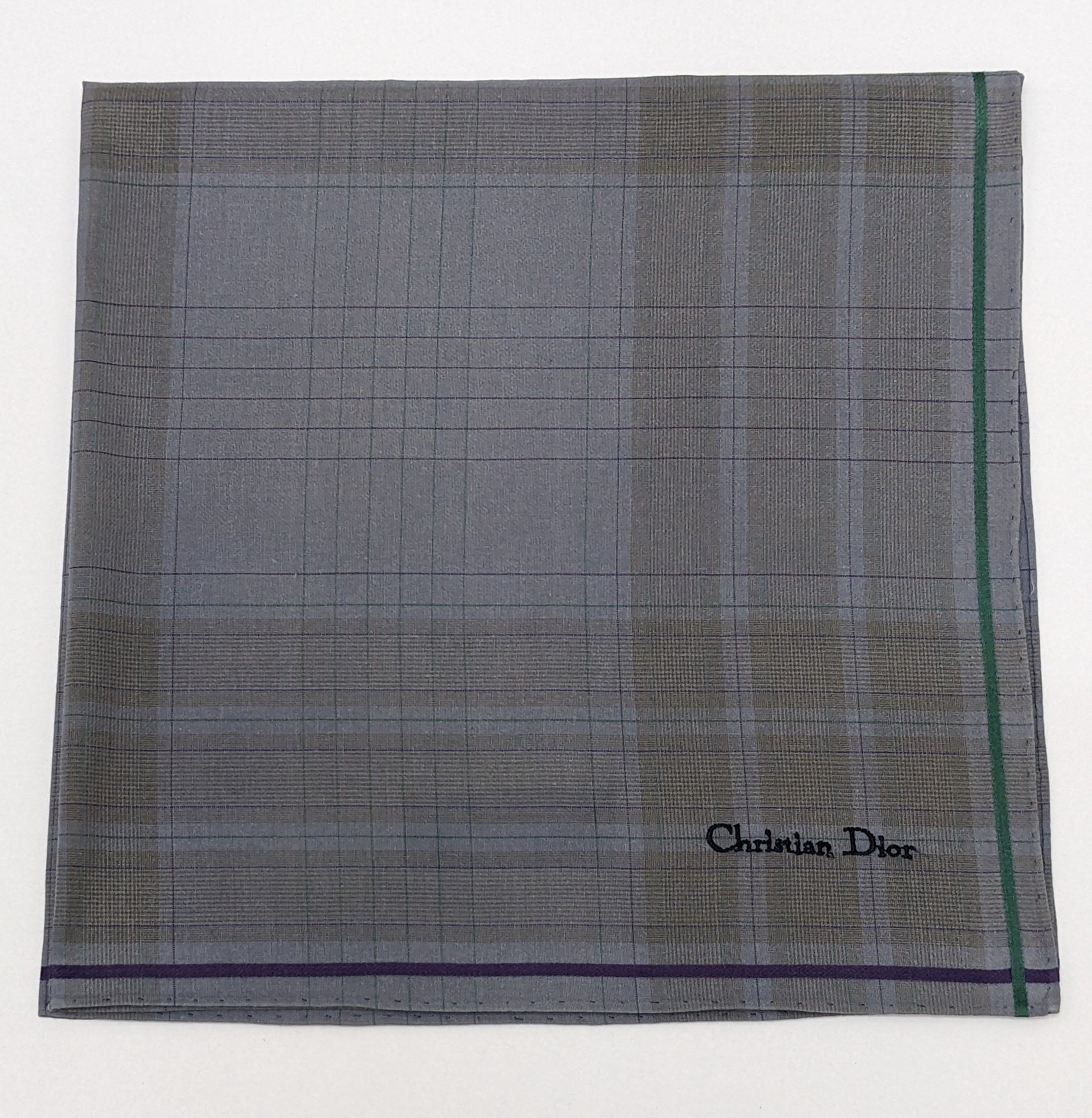 Christian Dior Monsieur Vintage Christian Dior Plaid Check Handkerchief Size ONE SIZE - 1 Thumbnail