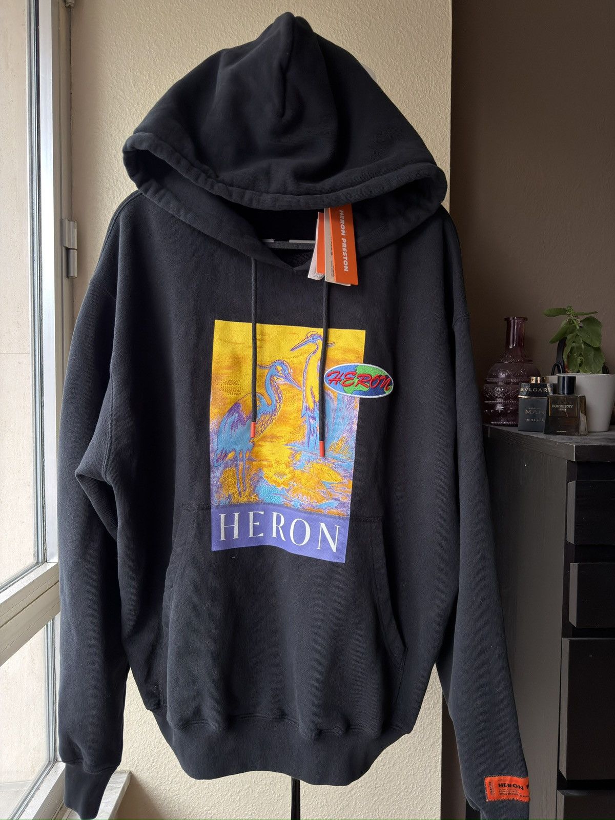 Heron Preston Heron Preston crane big logo new black hoodie Size US XL / EU 56 / 4 - 1 Thumbnail